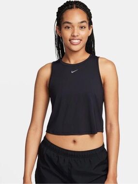 Nike Black Women's Cropped Performance Tank dri-fit